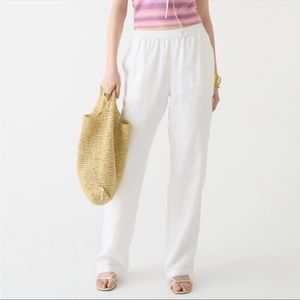 JCrew Pull On Linen Pants Size 8 NWT